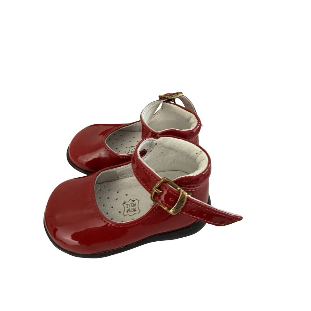 Red PATENT Ankle Mary Janes 18 Shoes 2.5/3 Classic PRIMIGI Italy toddler
